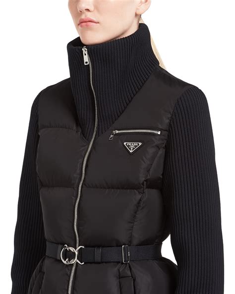 prada puffer coat womens|prada coat price.